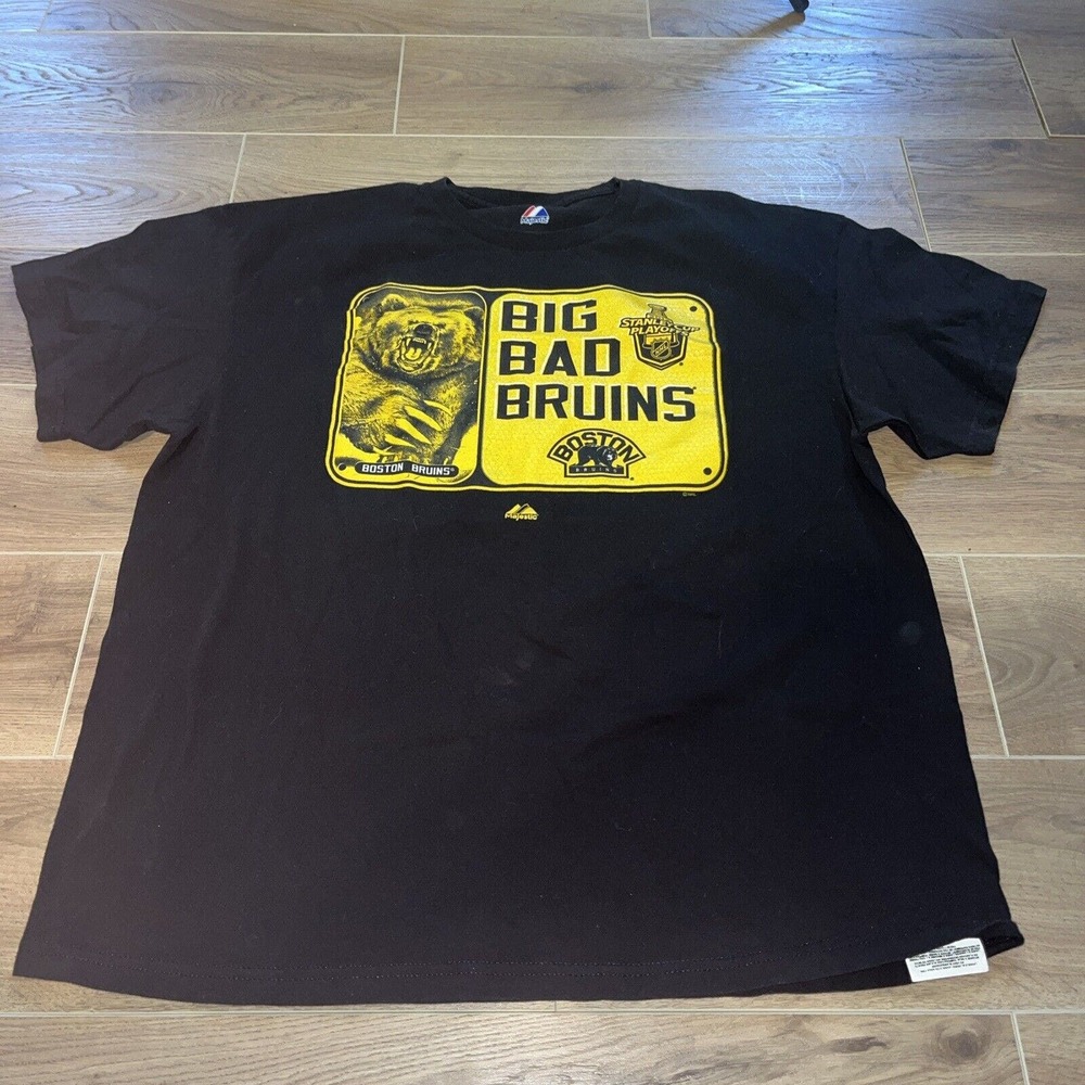 Majestic Boston Bruins 2012 Stanley Cup NHL Shirt X Large Big Bad Bruins 🔥